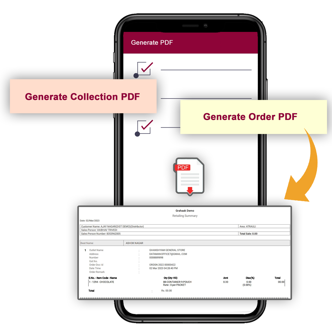 order pdf generation